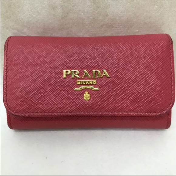 Prada Accessories - Prada Saffiano Leather 6 Key Holder